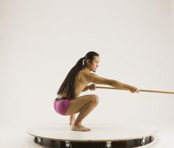 ELMER DIFFERENT SITTING POSES WITH SPEAR 